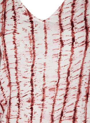 Viskosblus med mönster och smock, TIE DYE PINK, Packshot image number 2