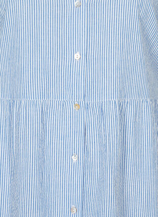 Randig midiklänning i bomull, Light blue denim, Packshot image number 2