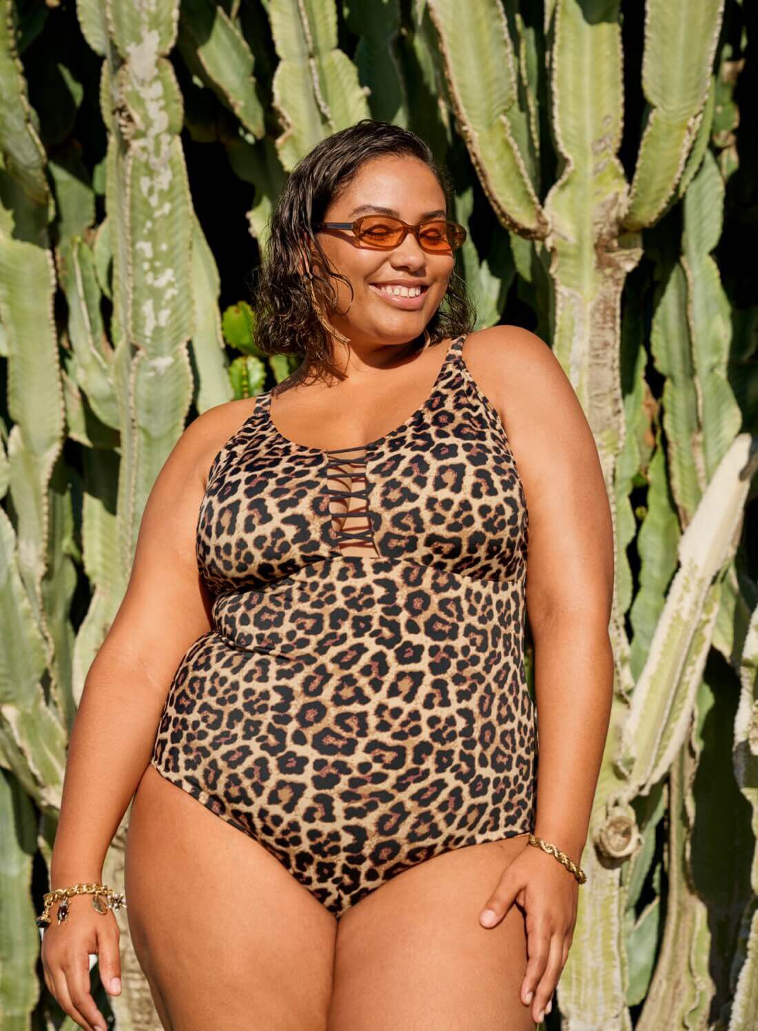 Kjol med leopardm&ouml;nster, , Model