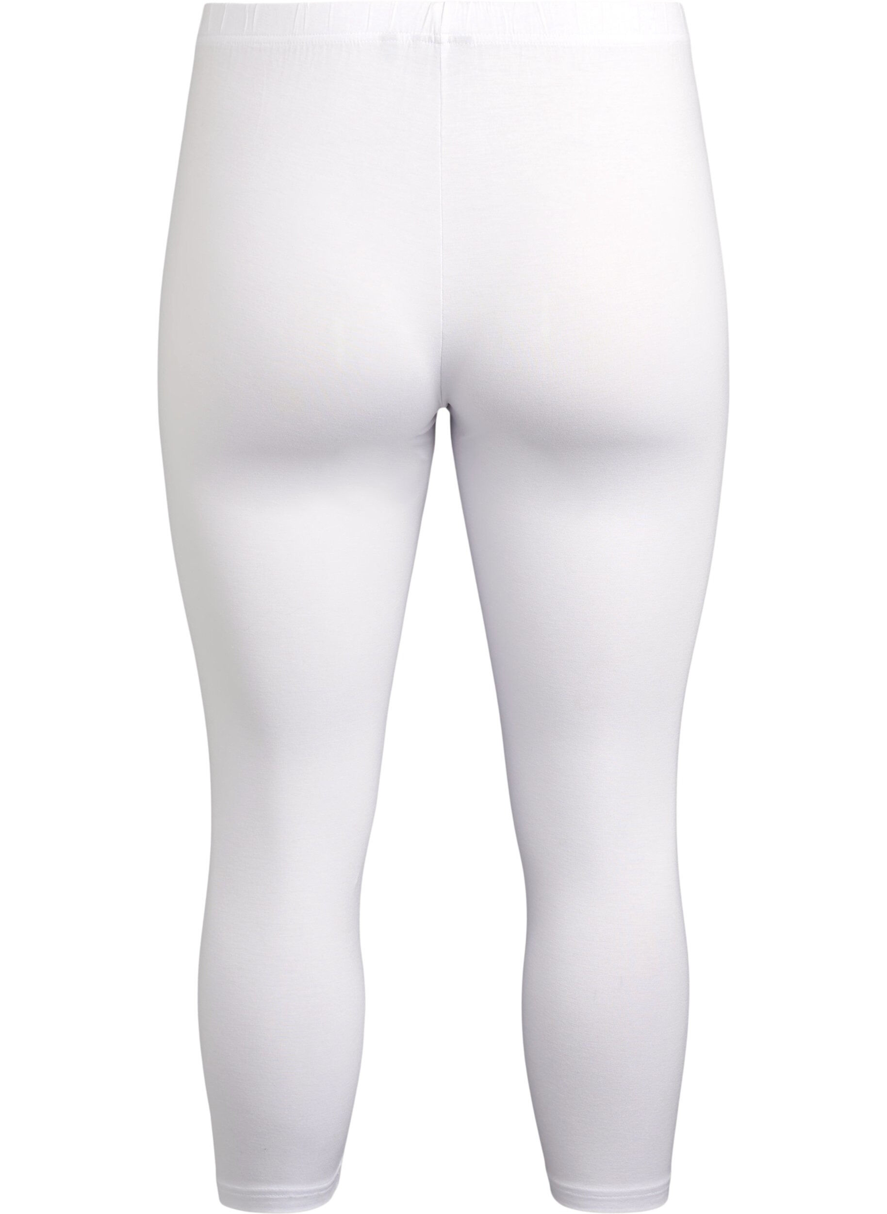 Zizzi3/4 bas-leggings, Vit, Packshot image number 1