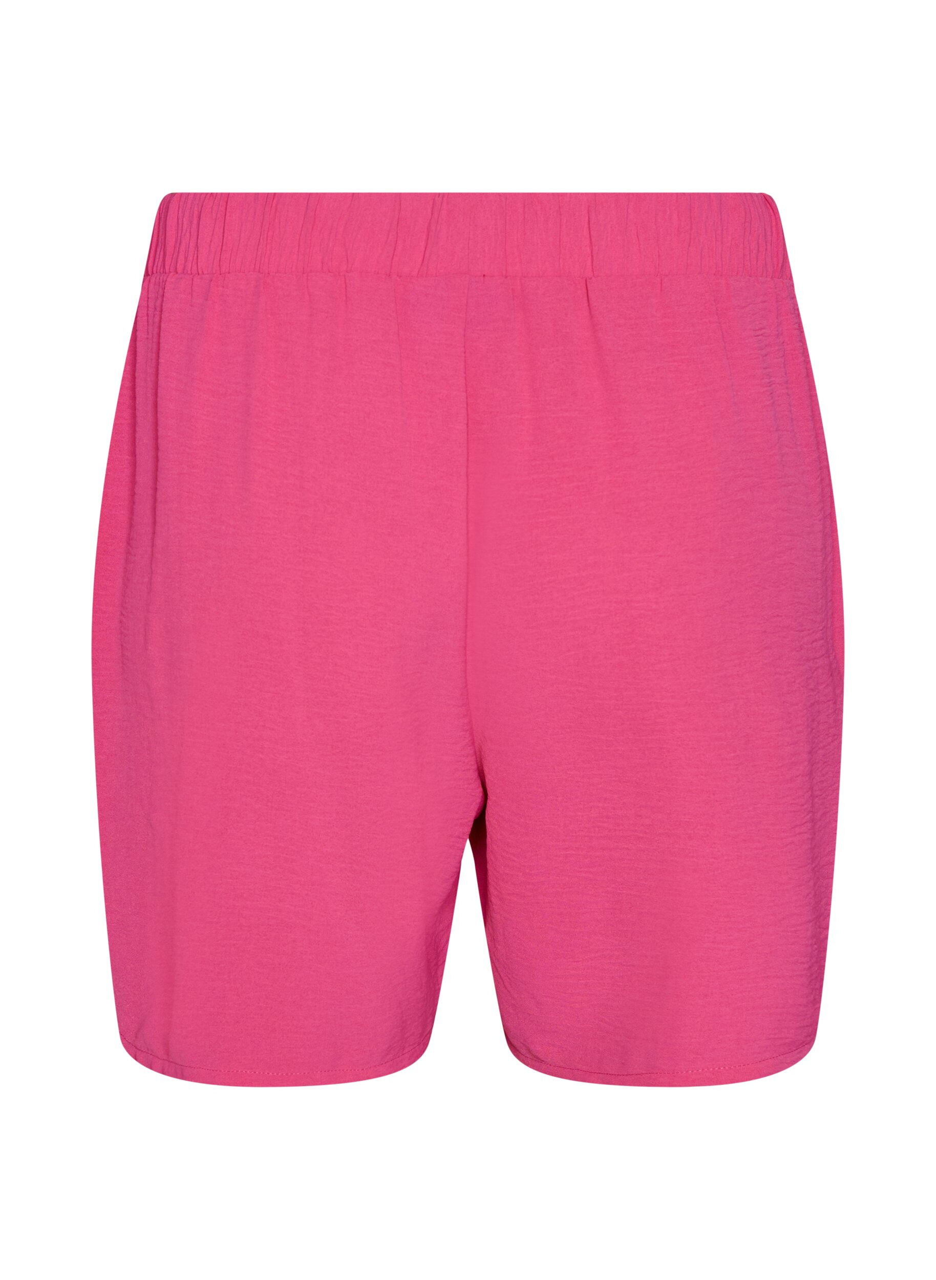 ZizziShorts med fickor och res&aring;r i midjan, Rosa, Packshot image number 1
