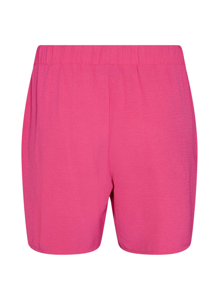 Shorts med fickor och res&aring;r i midjan, Rosa, Packshot image number 1