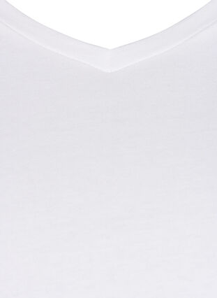 Enfärgad t-shirt i bomull, Bright White, Packshot image number 2