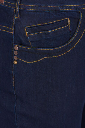 Slim fit Vilma jeans med hög midja, Dk blue rinse, Packshot image number 2