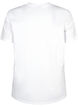 Enkel t-shirt i bomull med rund halsringning, Vit, Packshot image number 1