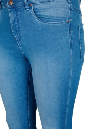 Super slim Amy jeans med hög midja, Light blue, Packshot image number 2
