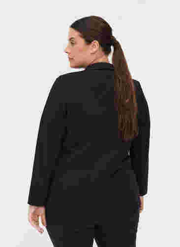Enkel blazer med knapp, Black, Model image number 1