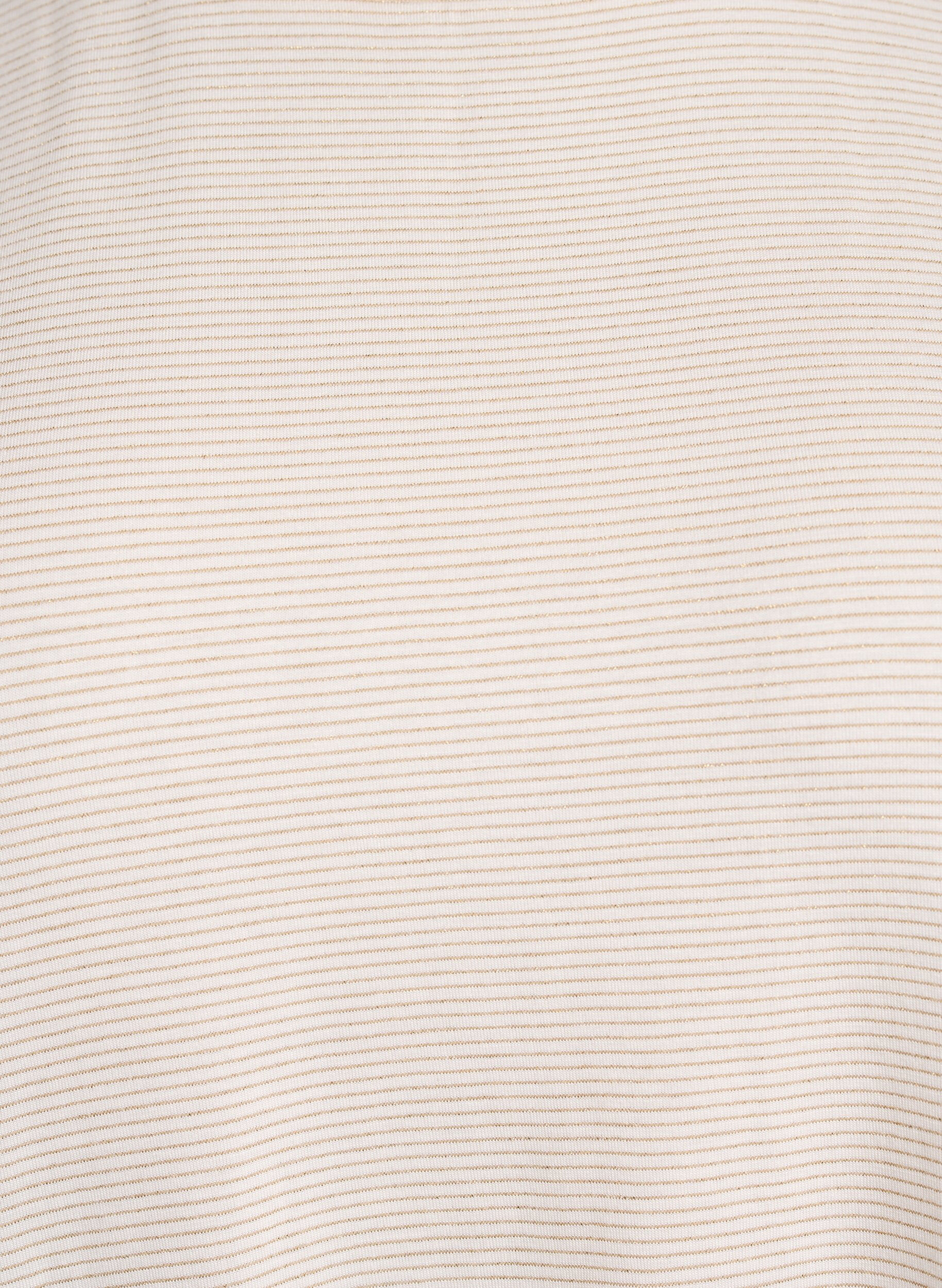 ZizziT-shirt i viskos med glitterr&auml;nder, Vanilla, Packshot image number 2