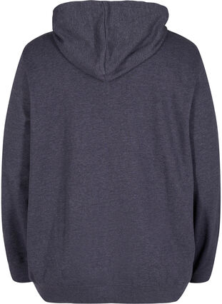 Munkjacka i sweatshirtkvalitet med huva och fickor, Night Sky Mel, Packshot image number 1