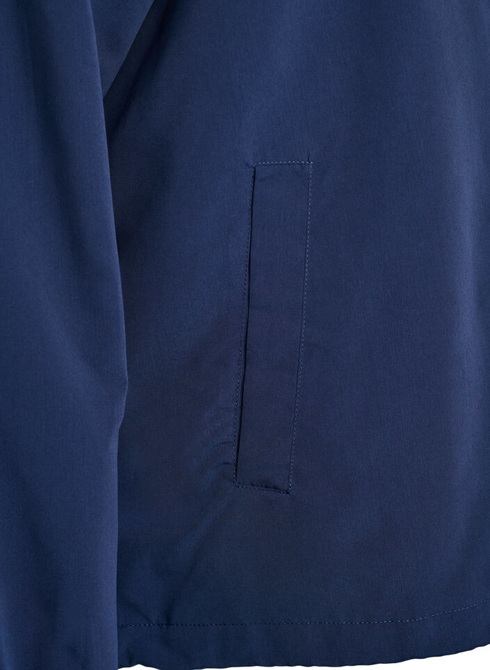 L&auml;tt jacka med huva och dragkedja, Bl&aring;, Packshot image number 3