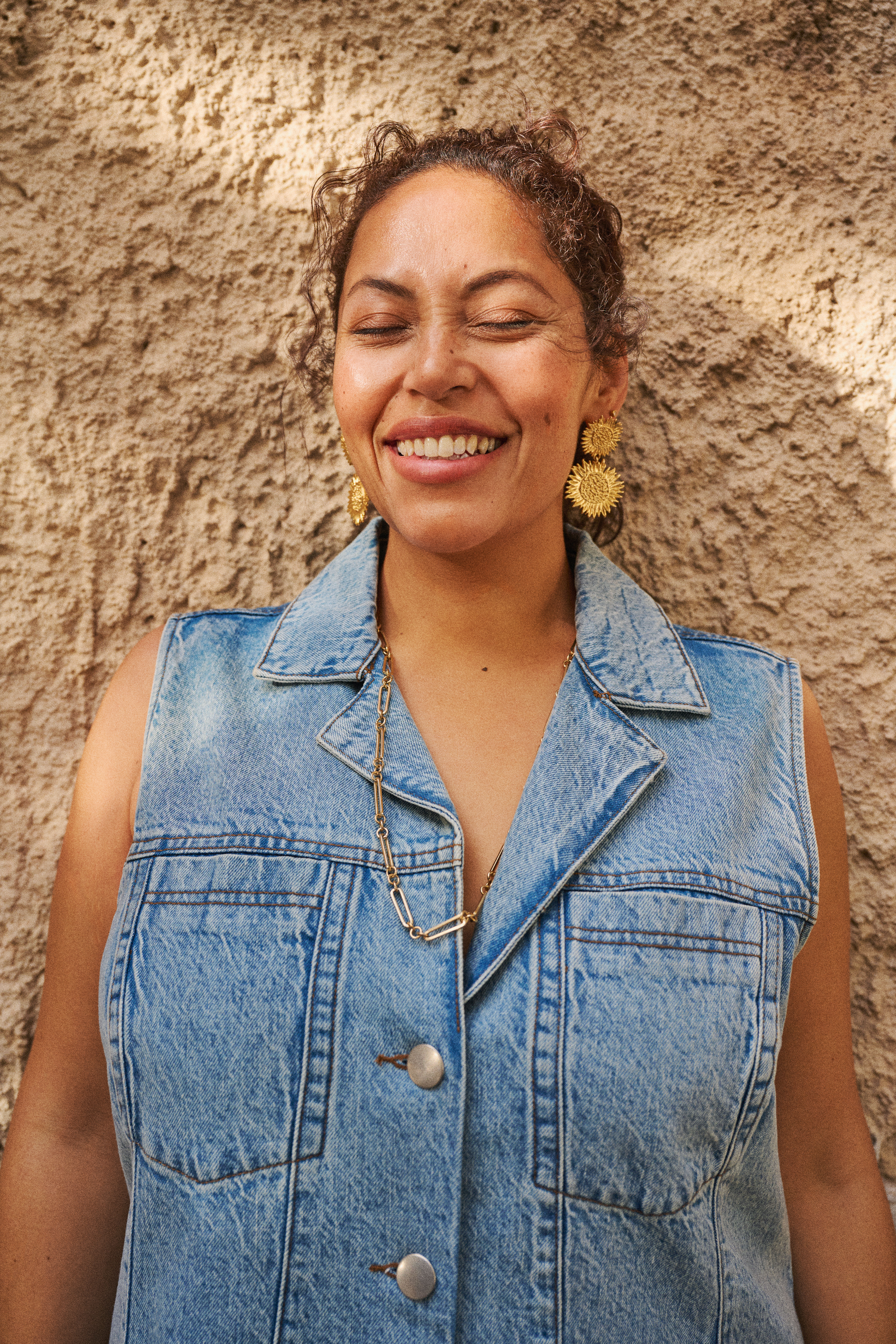 Zizzi &Auml;rml&ouml;s kl&auml;nning i denim, , Model