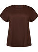 T-shirt i bomull med virkad detalj, Brun, Packshot image number 0