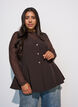 Figursydd blus i mesh med l&aring;nga &auml;rmar, Brun, Model image number 0
