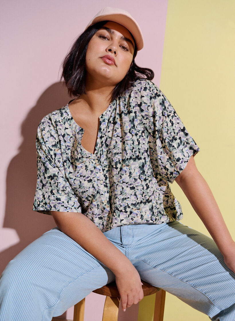 Raka jeans med ankellängd, Light Blue Stripe, Image image number 0