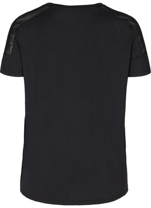Tränings-t-shirt med mesh, Black, Packshot image number 1