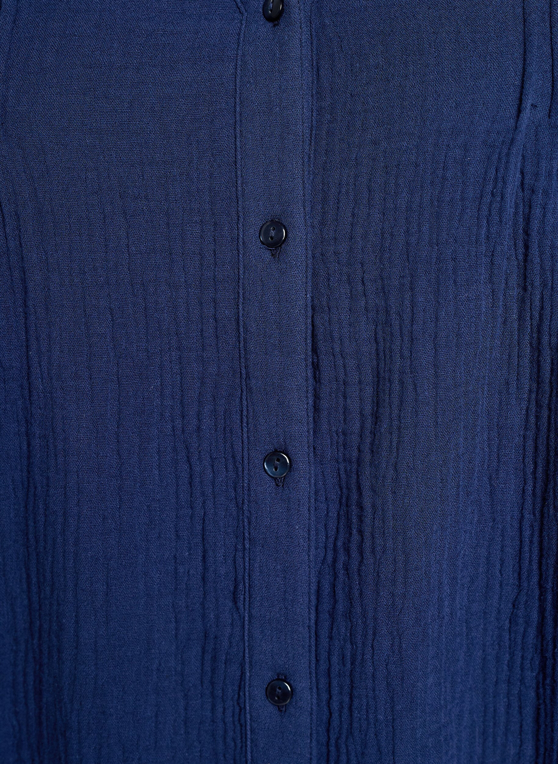 ZizziBlus i bomullsmuslin med broderade detaljer, Bl&aring;, Packshot image number 2