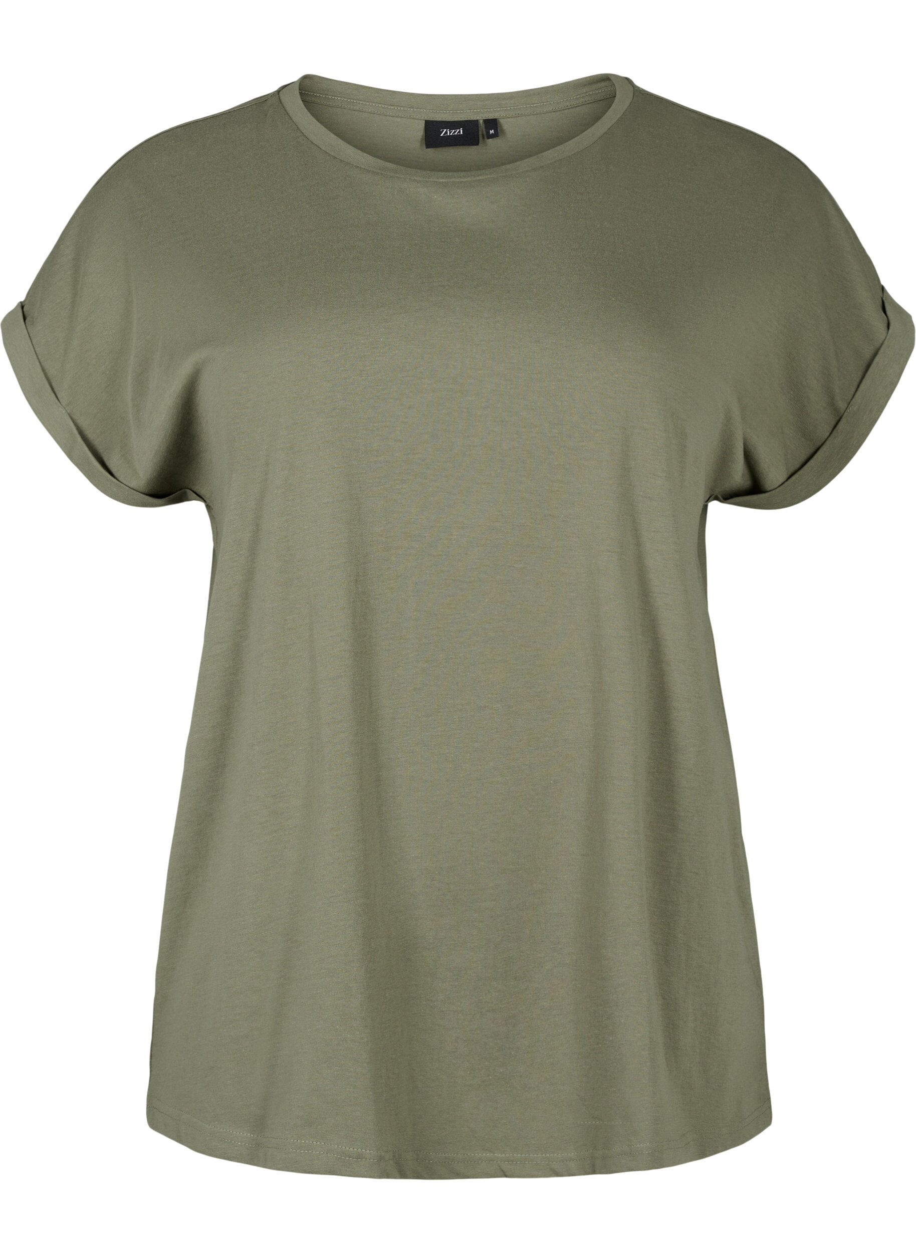 Zizzi2-pack kort&auml;rmade t-shirtar, Gr&ouml;n, Packshot image number 2