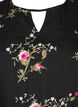 L&aring;ng&auml;rmad blus med blomm&ouml;nster, Svart, Packshot image number 2