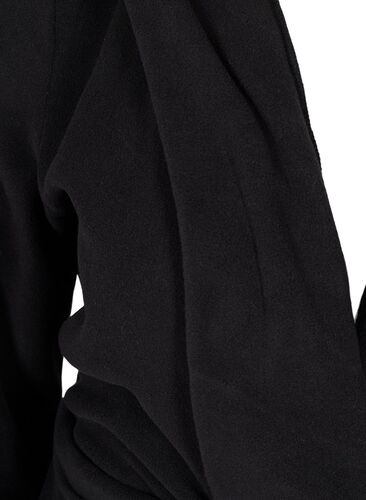 Morgonrock med huva och fickor, Black, Packshot image number 2