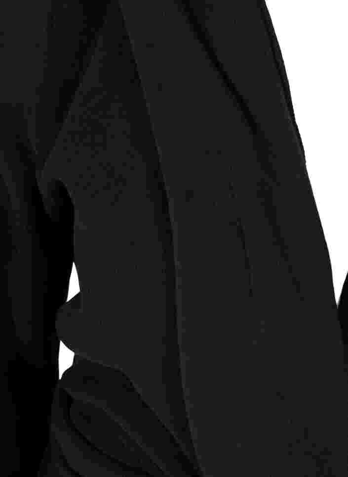 Morgonrock med huva och fickor, Black, Packshot image number 2