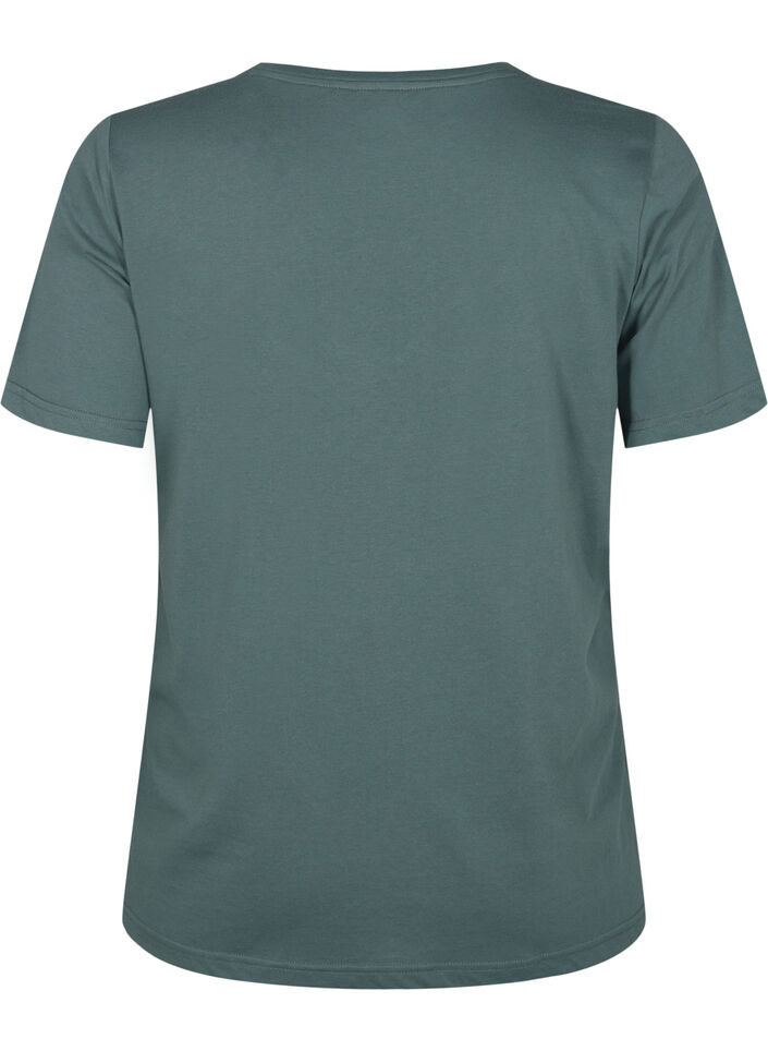 FLASH - V-ringad T-shirt, Balsam Green, Packshot image number 1