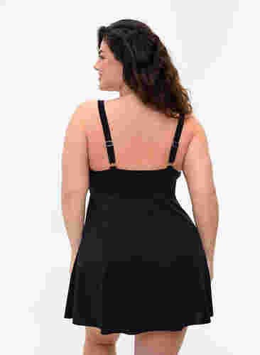 Badklänning med snördetaljer, Black, Model image number 1