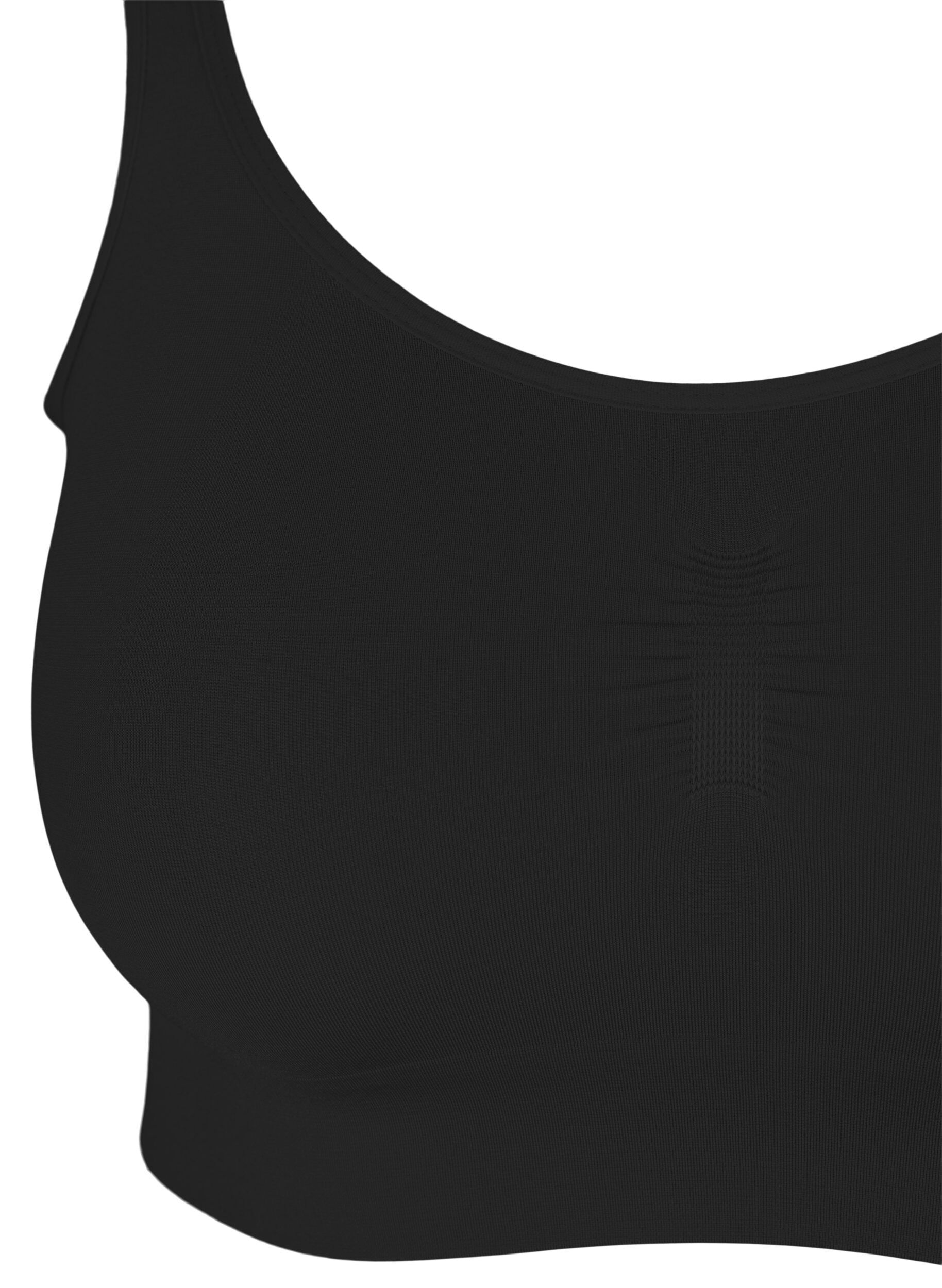 ZizziMjuk bh utan vaddering, Svart, Packshot image number 2