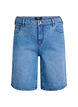 FLASH - L&ouml;sa jeansshorts med h&ouml;g midja, Bl&aring;, Packshot image number 0