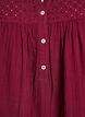 Blus i bomullsmuslin med broderie anglaise, M&ouml;rk Bordeaux, Packshot image number 2