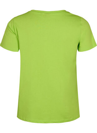 T-shirt i bomull med tryck, Lime Green w. Bella, Packshot image number 1