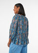 Blus med paisleym&ouml;nster och spetsdetalj, Bl&aring;, Model image number 2