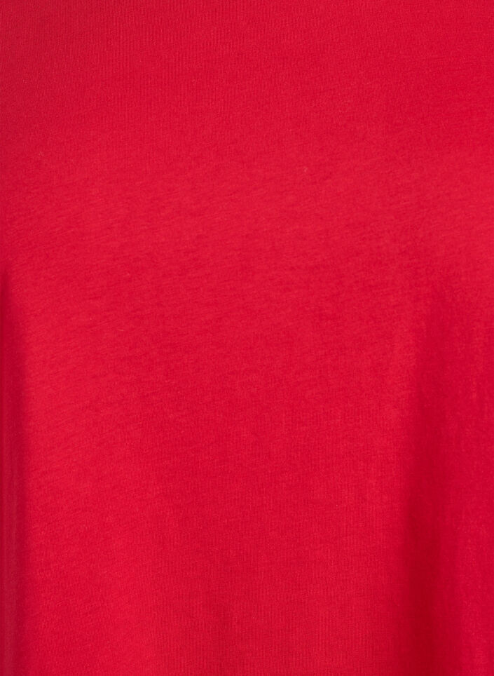 Kort&auml;rmad t-shirt i bomullsmix, R&ouml;d, Packshot image number 2