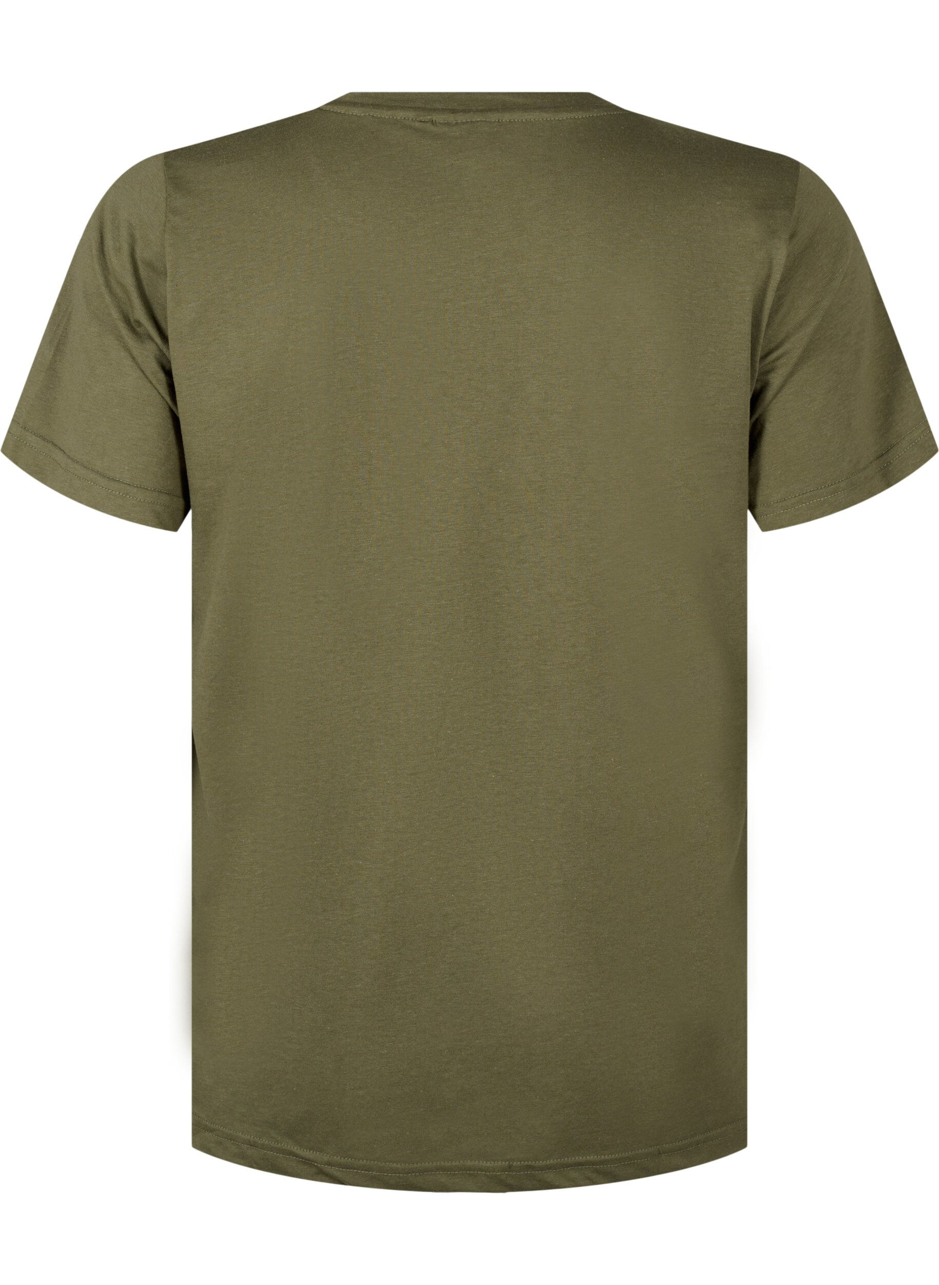 Zizzi T-shirt fr&aring;n FLASH med tryck, Olive Night Flower, Packshot image number 1
