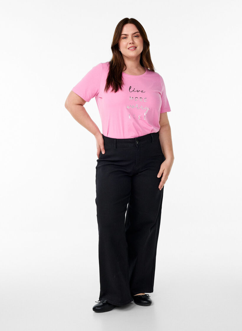 FLASH - T-shirt med tryck, Rosa, Model image number 1