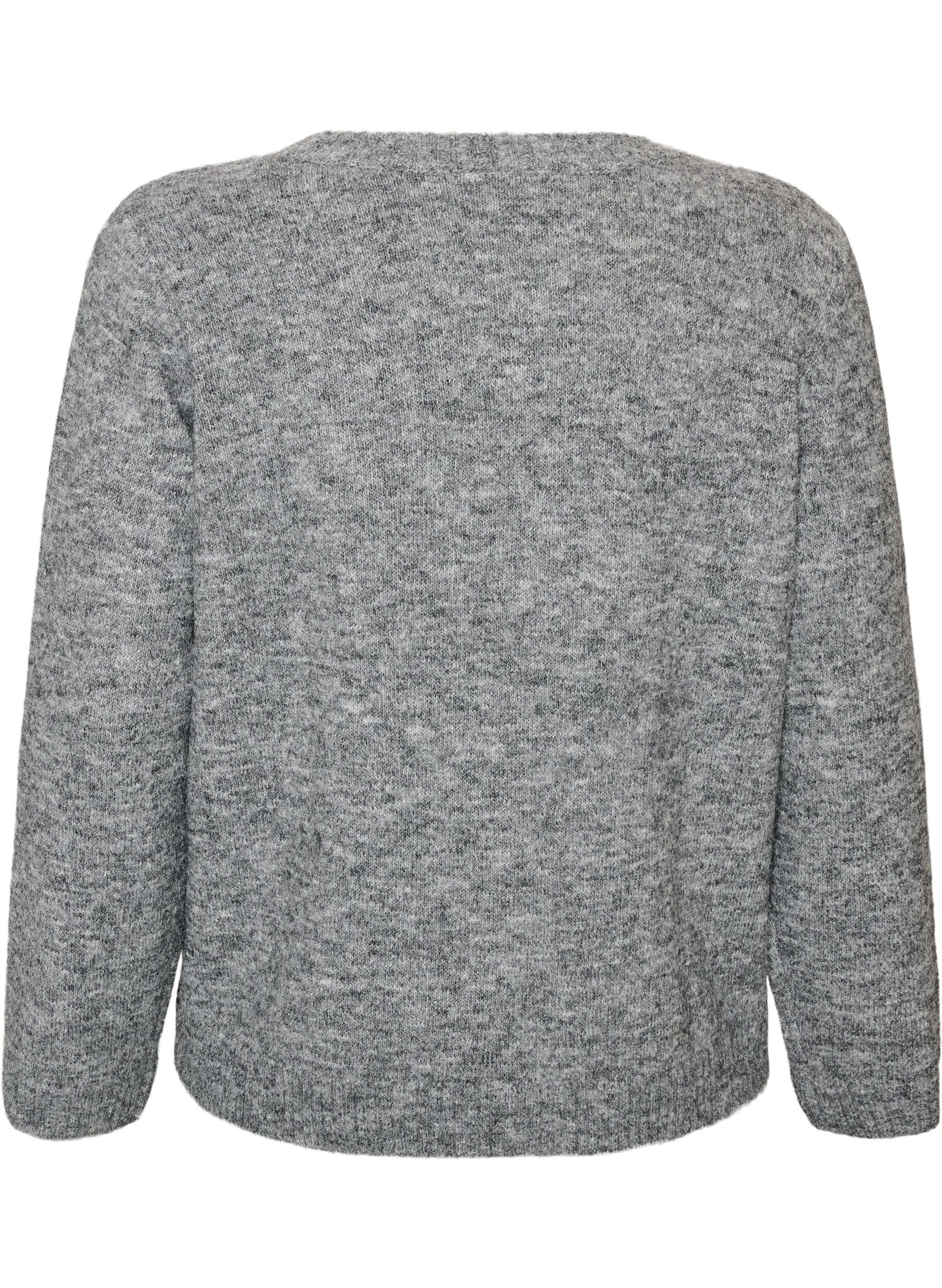 ZizziL&ouml;s rundhalsad tr&ouml;ja, Gr&aring;, Packshot image number 1