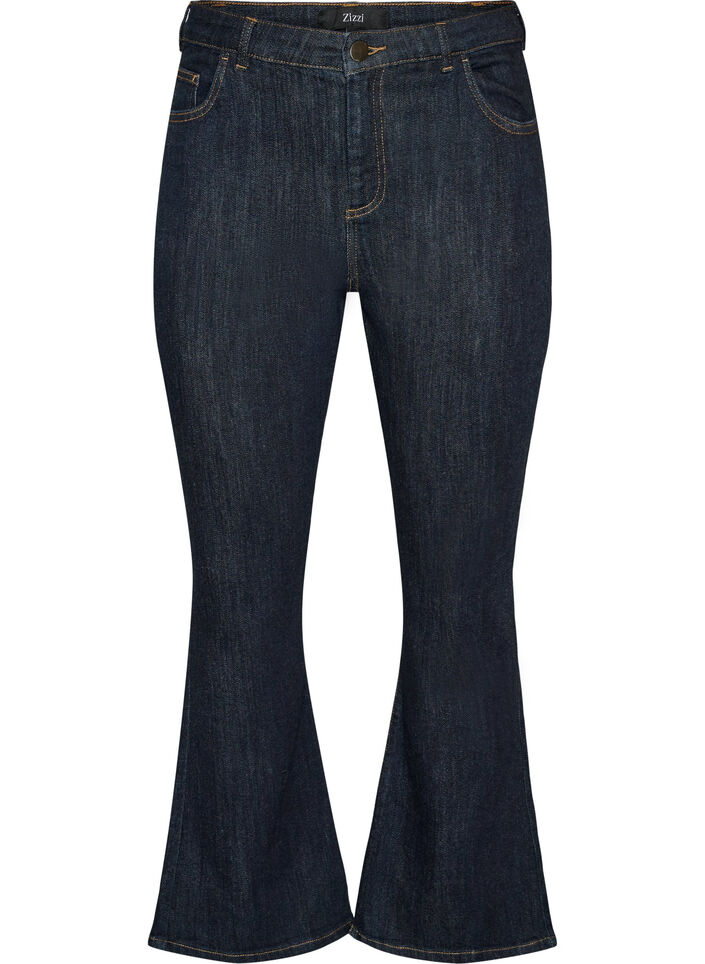 Ellen bootcut-jeans med h&ouml;g midja, Bl&aring;, Packshot image number 0