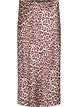 Midikjol i satin, Brun, Packshot image number 0