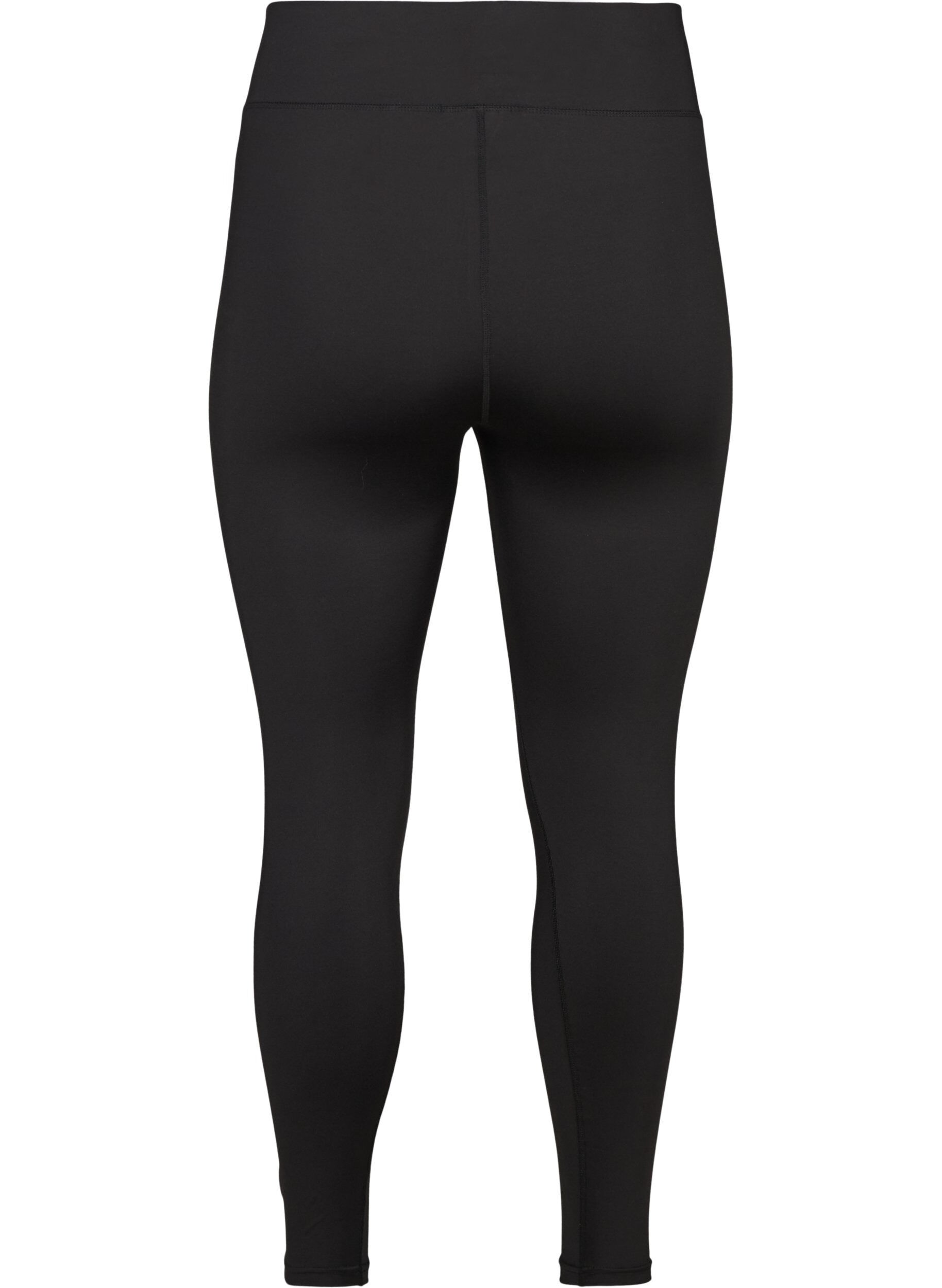 ZizziCroppade basleggings f&ouml;r tr&auml;ning, Svart, Packshot image number 1