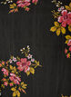L&aring;ng&auml;rmad blus med blomm&ouml;nster, Svart, Packshot image number 2