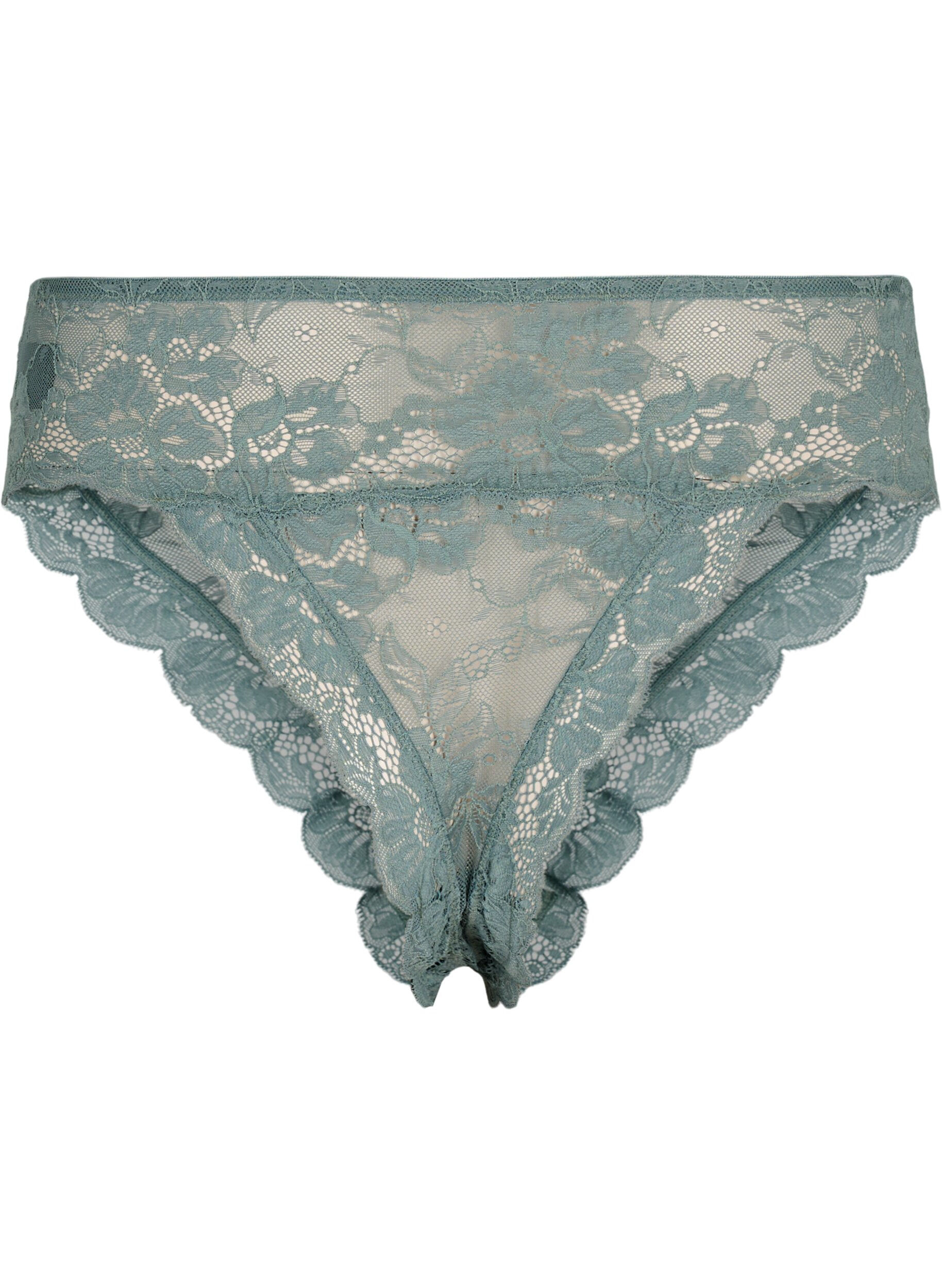 Zizzi Trosa brazilian med normal midjeh&ouml;jd, Balsam Green, Packshot image number 1