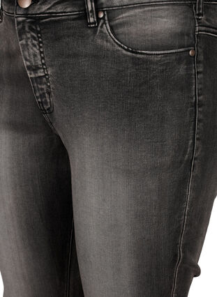 Slim fit Emily jeans med normalhög midja, Dark Grey Denim, Packshot image number 2