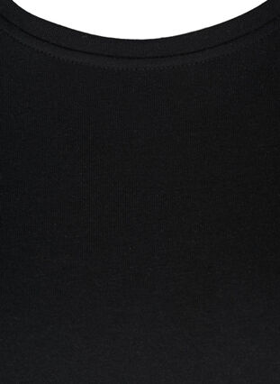 Sweatklänning med puffärmar, Black, Packshot image number 3