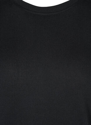 Långärmad tröja med detaljer på axlarna, Black, Packshot image number 2