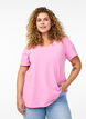 Enf&auml;rgad t-shirt i bomull, Rosa, Model image number 0