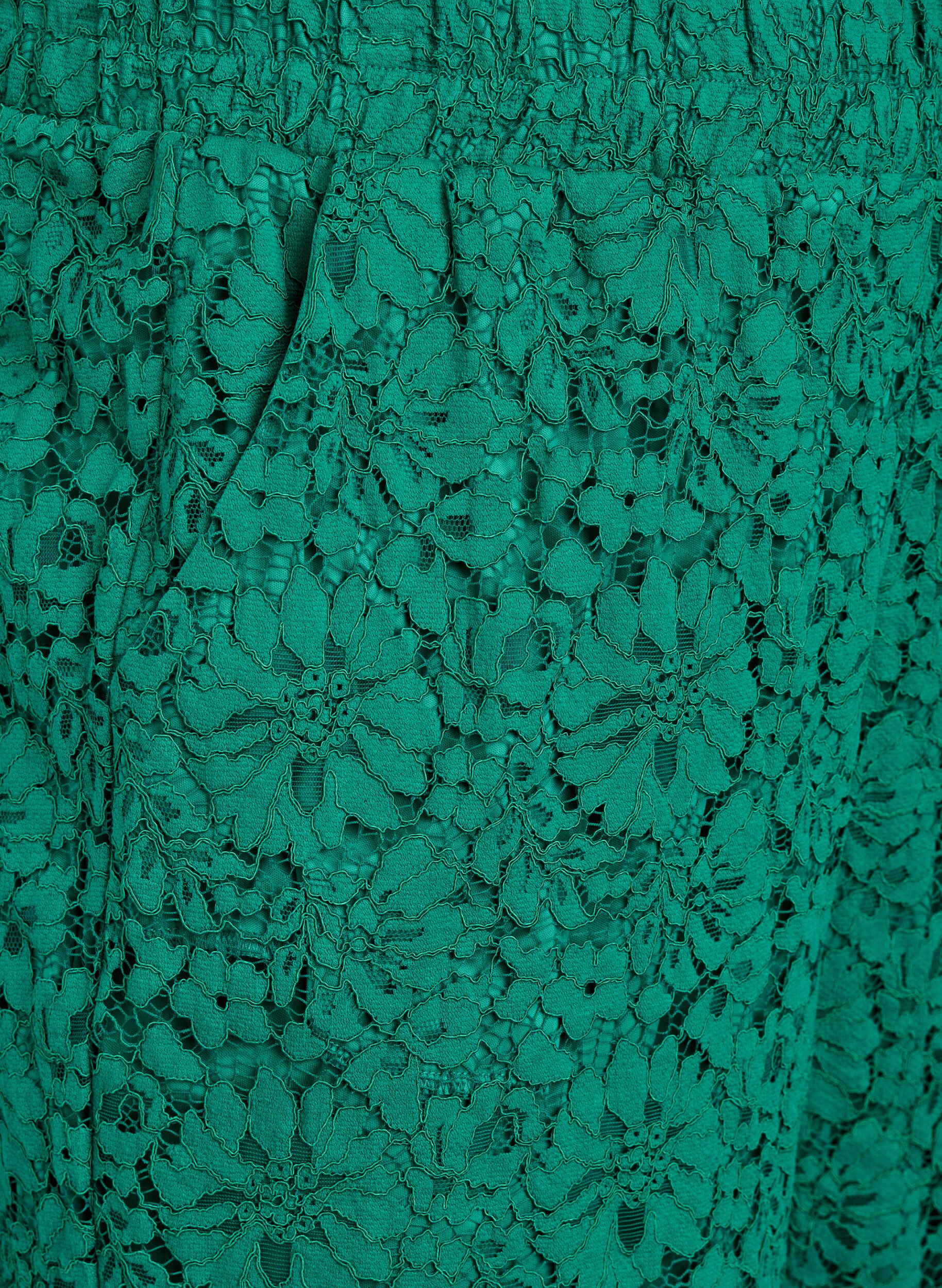 Zizzi Spetsiga byxor med h&ouml;g midja och fickor, Gr&ouml;n, Packshot image number 2