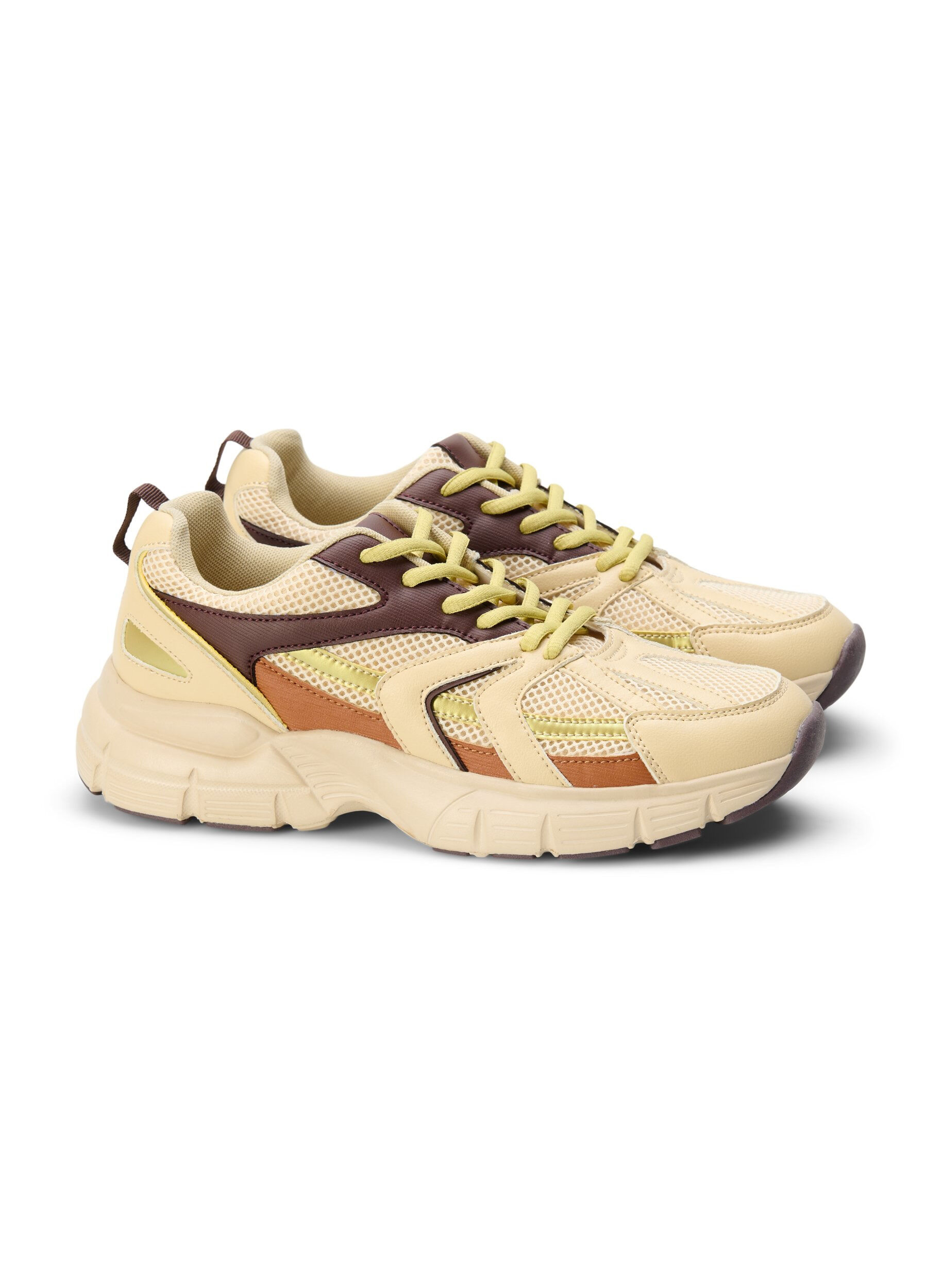 Zizzi Sneakers med bred passform, Beige Brown, Packshot image number 1