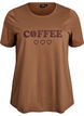 T-shirt med tryck, Brun, Packshot image number 0