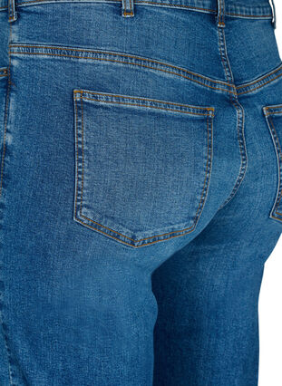 Högmidjade Gemma jeans med normal passform, Blue denim, Packshot image number 3