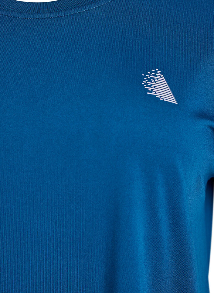 Enf&auml;rgad tr&auml;nings-T-shirt, Bl&aring;, Packshot image number 2