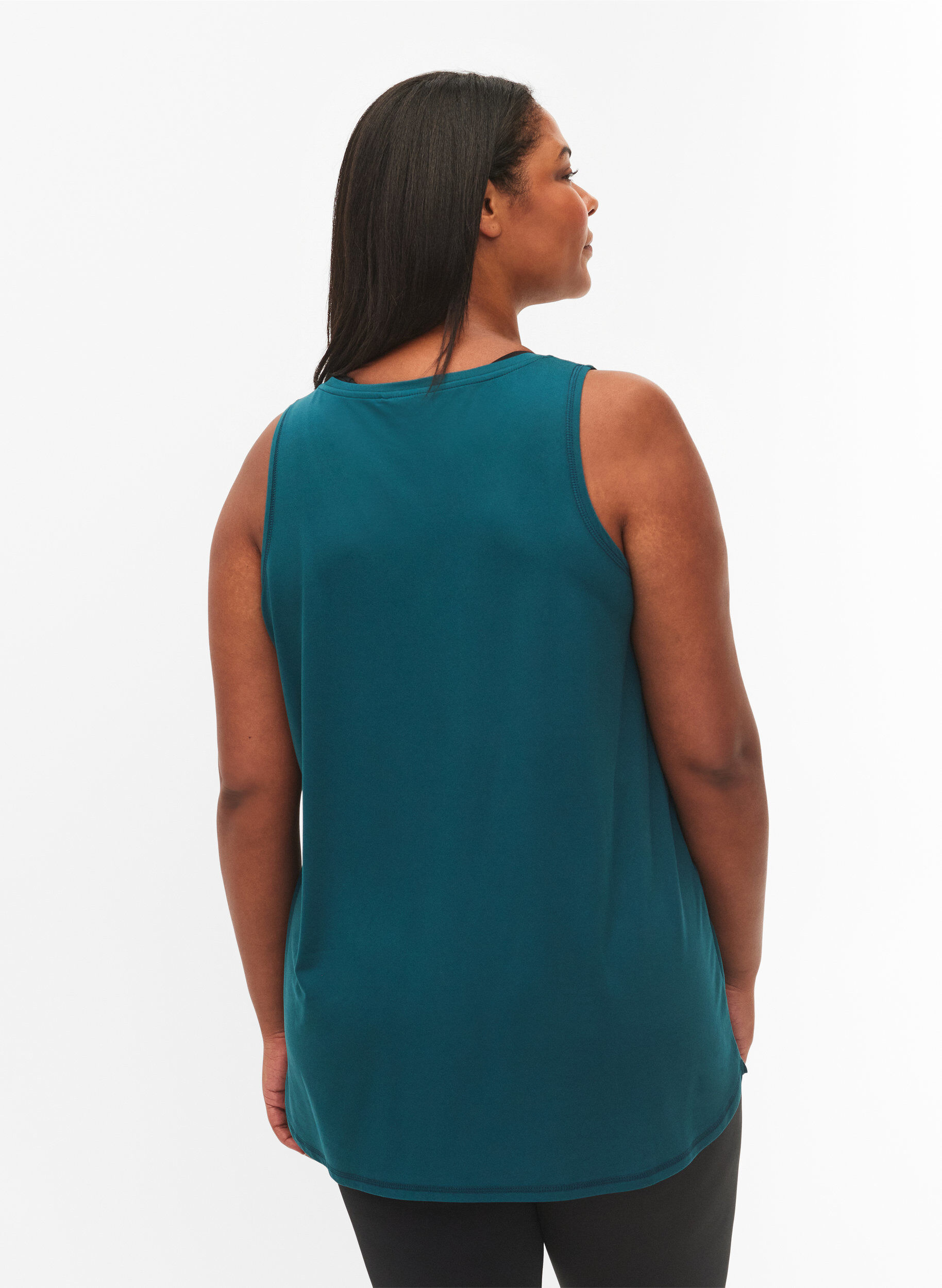 Zizzi Tr&auml;ningstopp med v-ringning, Gr&ouml;n, Model image number 2